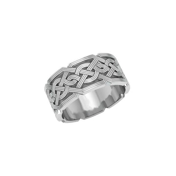 Celtic Knotwork Silver Wedding Ring TR684 - Jewelry